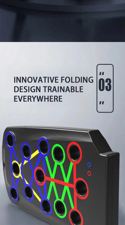 Push Up Board Portatile 8 Posizioni con Maniglie - Piegamenti Petto Braccia