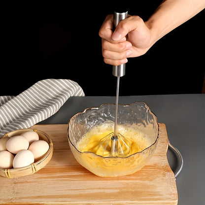 Sbattitore Uova Manuale Frusta a Mano Acciaio Inox Semiautomatico Cucina