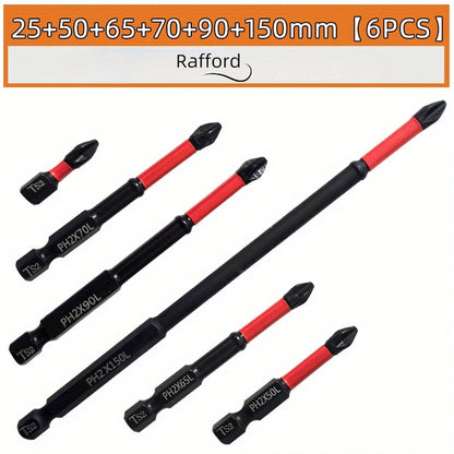 Set 3/6/12 Punte Magnetiche S2 Antiscivolo per Avvitatore e Trapano
