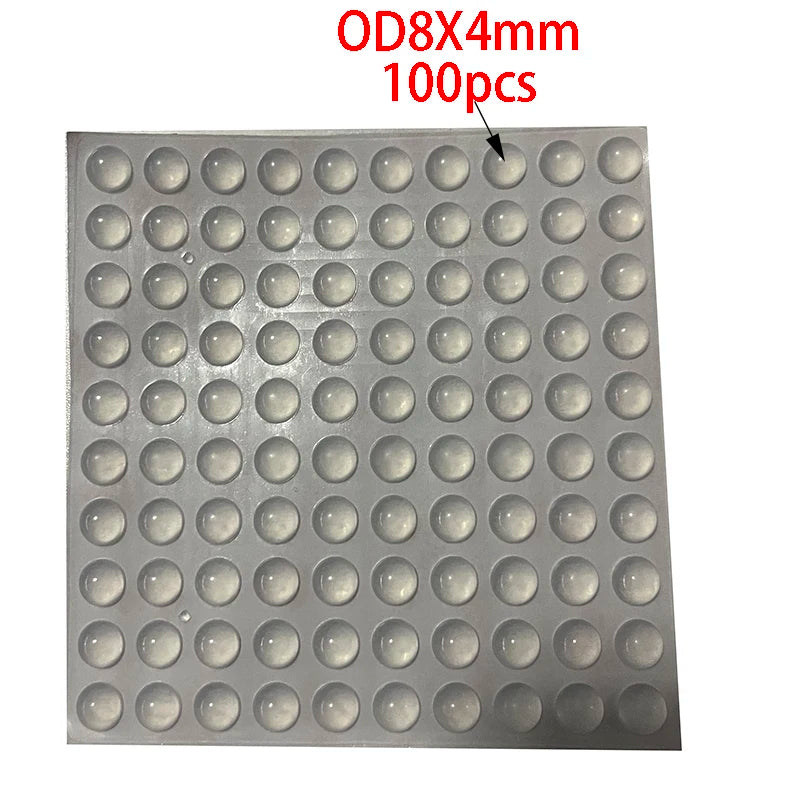 100pz Gommini Antiscivolo Silicone Autoadesivi Piedini per Mobili Cassetti