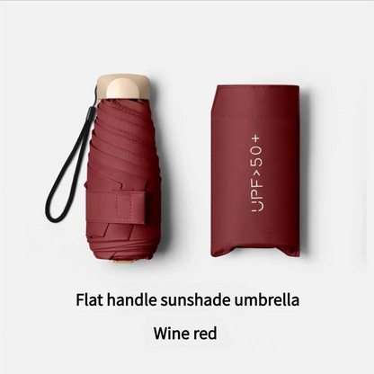 Ombrello Pieghevole Tascabile Mini Antipioggia Anti-UV Antivento Compatto