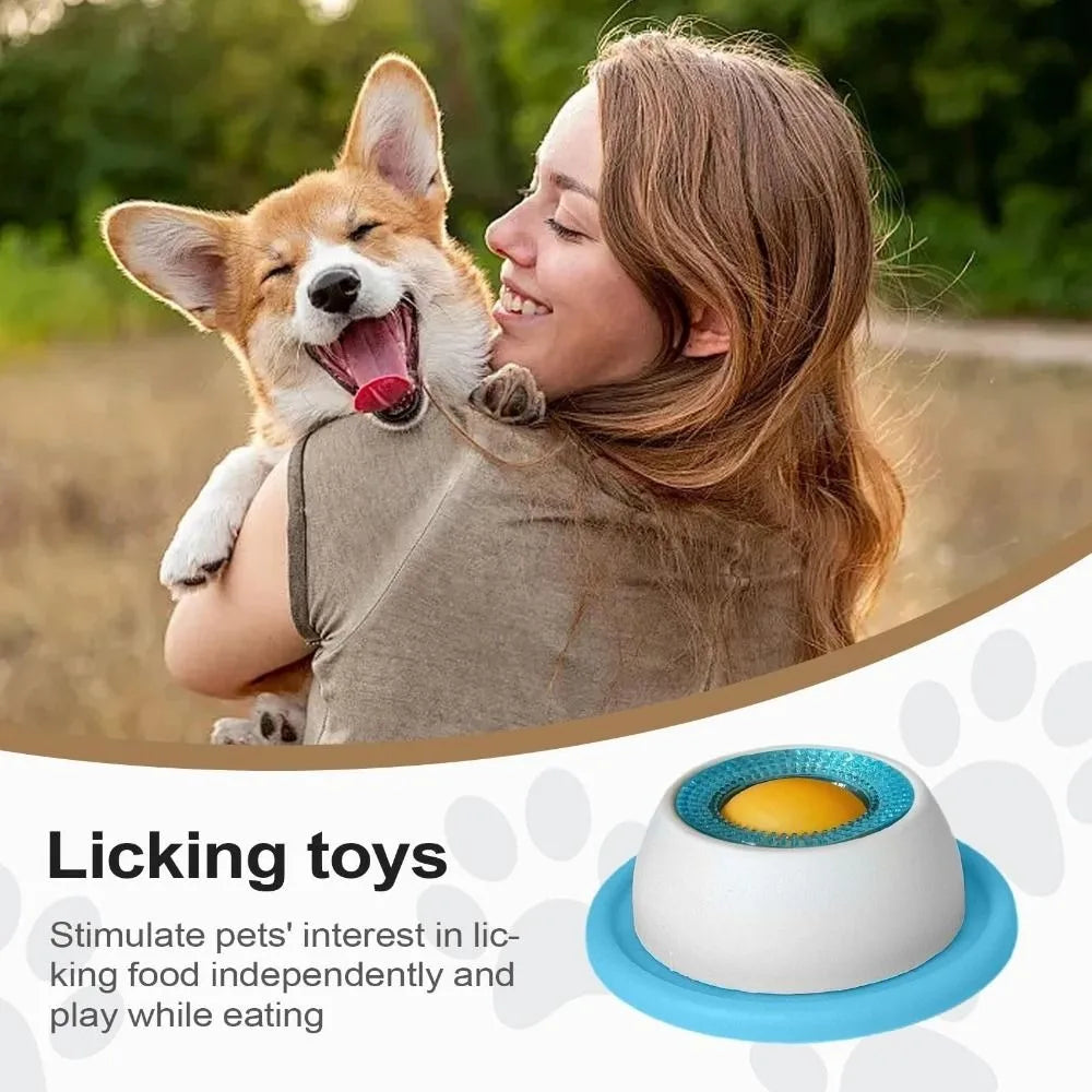 Gioco Interattivo Piatto Lecca Yogurt per Cani e Gatti - Igiene Dentale