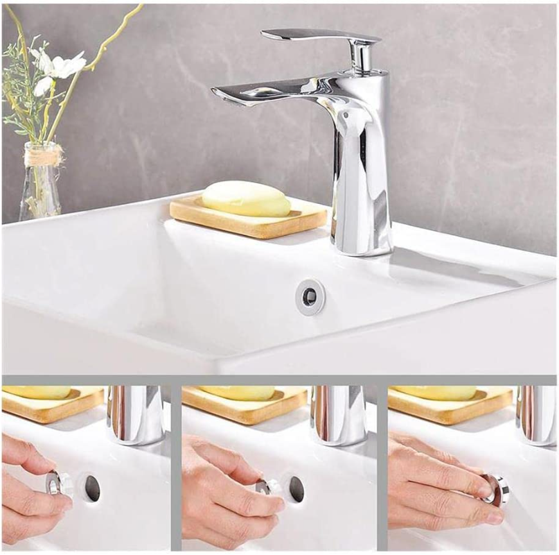4 Pezzi Tappo Troppopieno Lavandino Universale Plastica Tondo Bagno Cucina