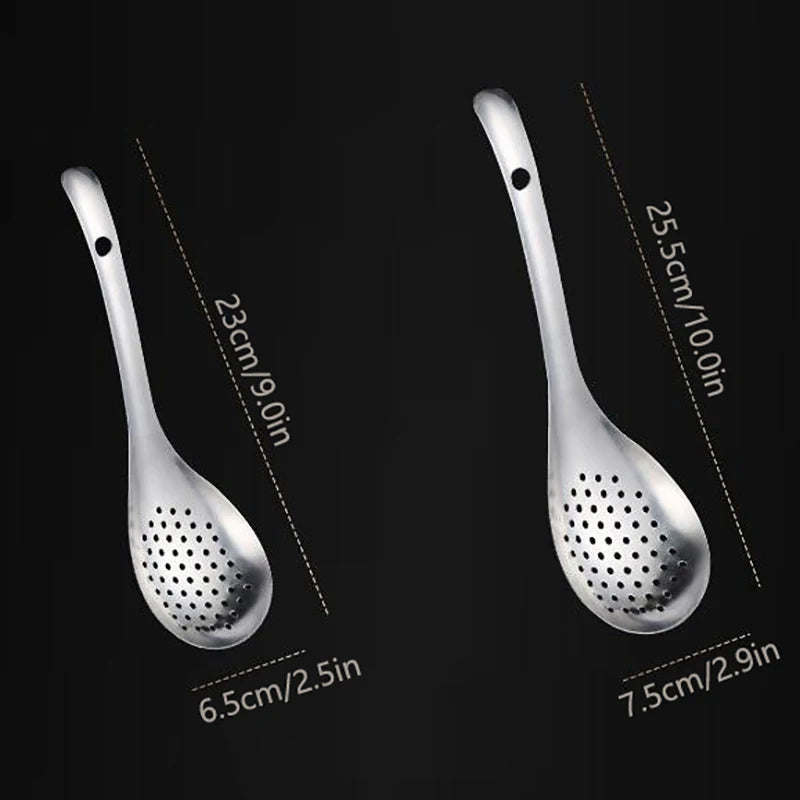 Cucchiaio forato in Acciaio Inox per Salsa e Caviale - Utensile da Cucina