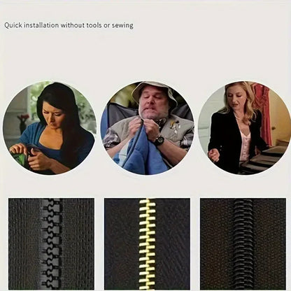 Kit Riparazione Cerniere 5pz - Tiralampo Senza Attrezzi per Borse Giacche Scarpe