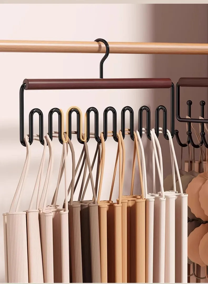 Appendino legno salvaspazio multifunzione per reggiseni e biancheria armadio