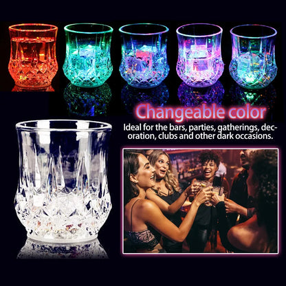 Bicchiere luminoso LED trasparente acrilico per festa vino birra whisky