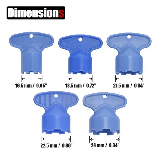 Set 5 Chiavi Aeratore Rubinetto Universali ABS - Estrattore Aeratore