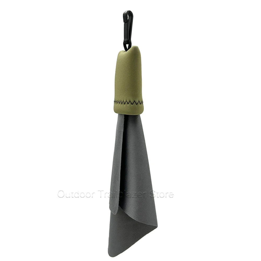 Panno microfibra tattico con custodia per pulizia lenti - occhiali, binocolo