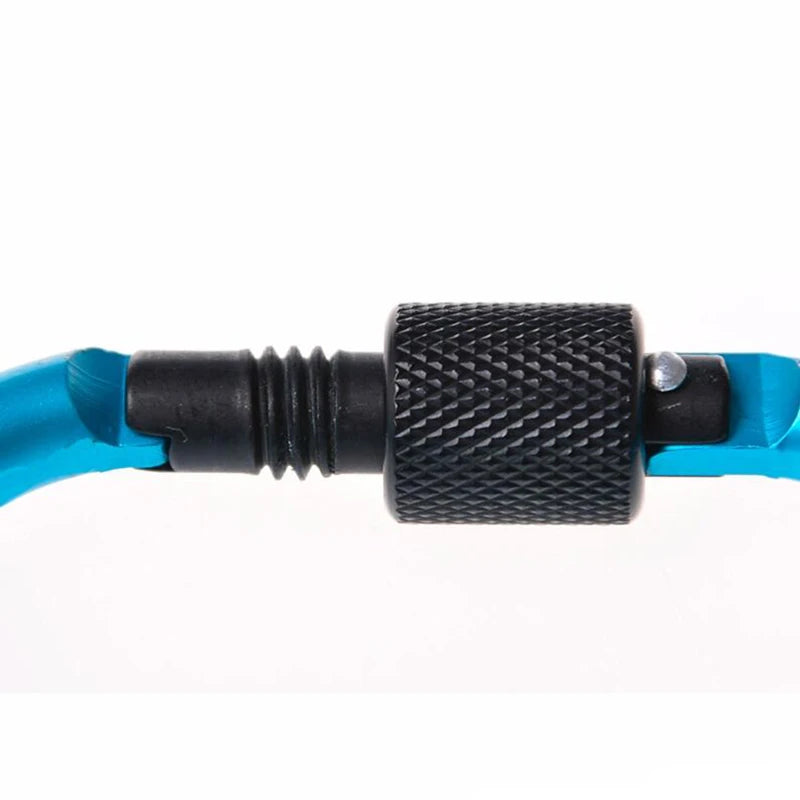 4x Moschettoni Alluminio 7,5mm Blocco a Vite - EDC Campeggio Portachiavi