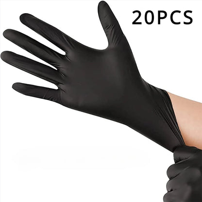 Guanti Nitrile Neri Monouso 20/50/100 Pz - Per Tatuaggi, Pulizia