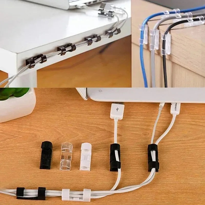 UNTIOR Clip Cavi Autoadesive 20/40 Pz Fissacavi Organizer Gestione Cavi