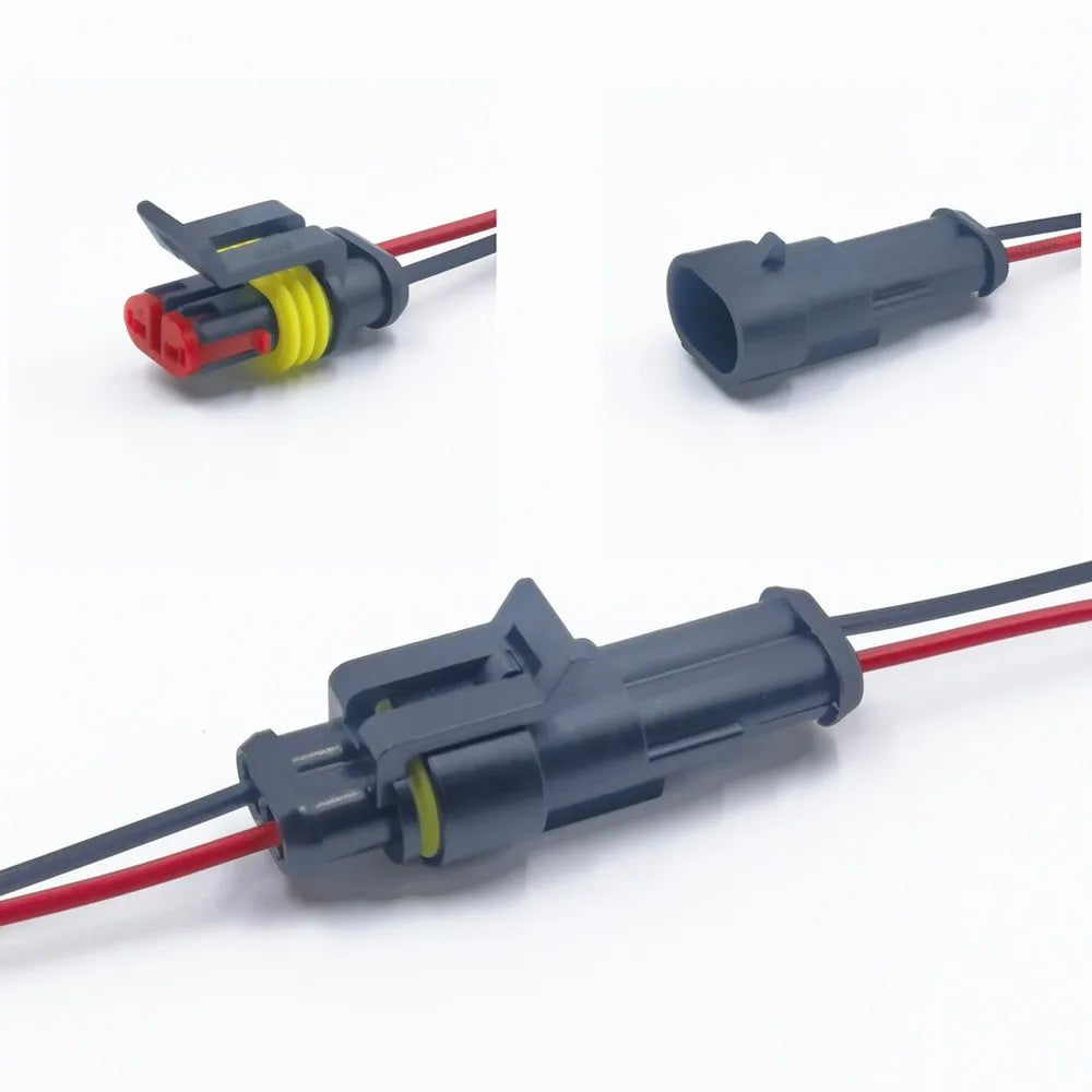 Connettori elettrici impermeabili 1-4 poli rapidi 10pz con filo auto/barca