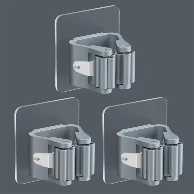 Portascope autoadesivo senza forare - Porta scopa/mocio organizer cucina bagno