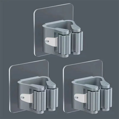 Portascope autoadesivo senza forare - Porta scopa/mocio organizer cucina bagno
