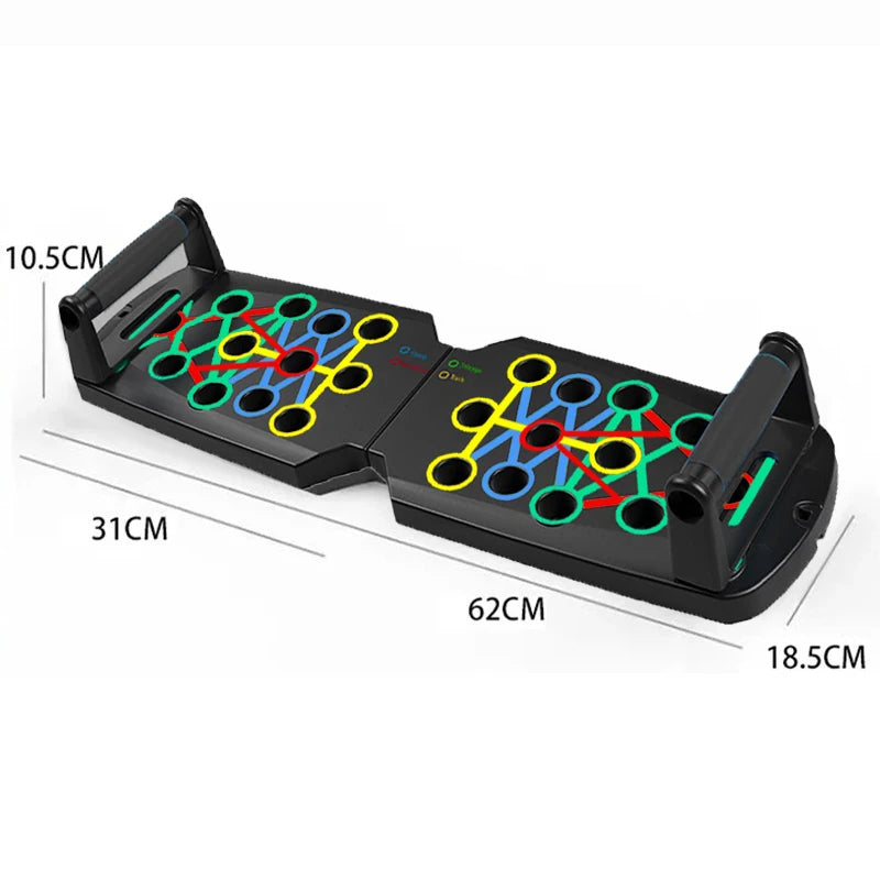 Push Up Board Portatile 8 Posizioni con Maniglie - Piegamenti Petto Braccia