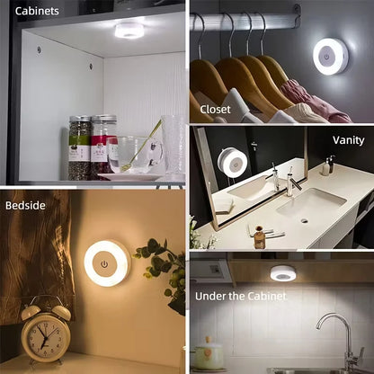 Lampada Notte LED Ricaricabile USB Touch Tattile Magnetica Camera Corridoio