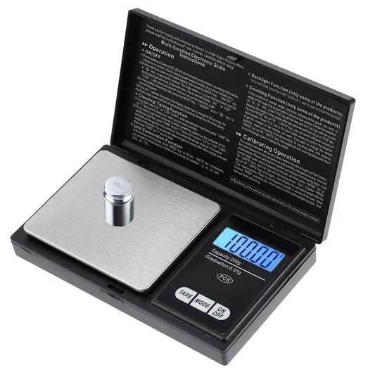 Bilancia Digitale Gioielli 0,01g Mini Portatile Acciaio Inox per Oro/Argento