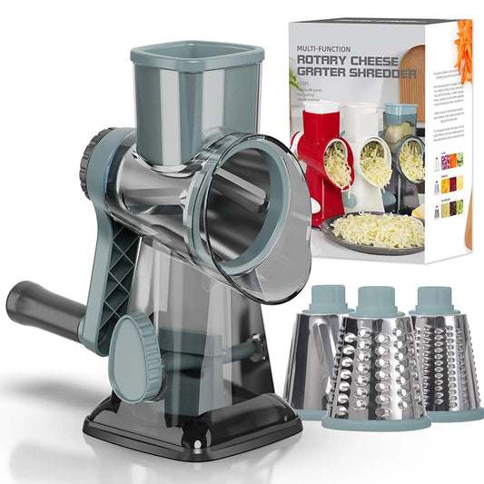 Grattugia Formaggio Manuale 3 in 1 - Affetta Verdure, Trita Noci