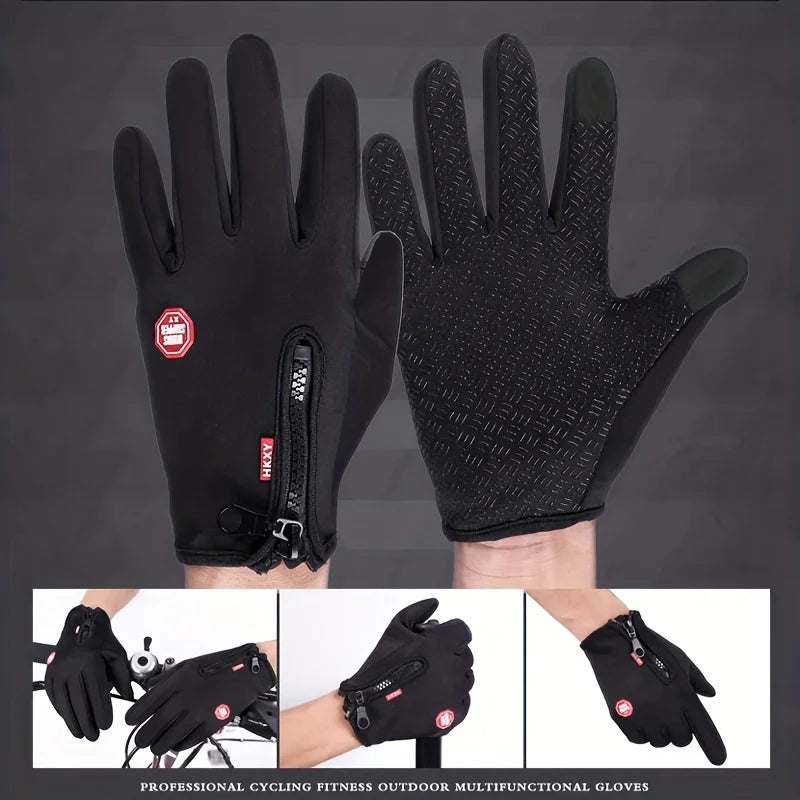 Guanti Invernali Uomo/Donna Touchscreen Termici Antiscivolo Ciclismo Auto