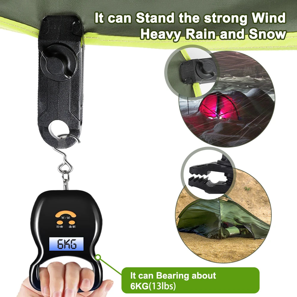5/10 pz Clip Telone Heavy-Duty - Morsetti Fissaggio Tenda/Tendalino