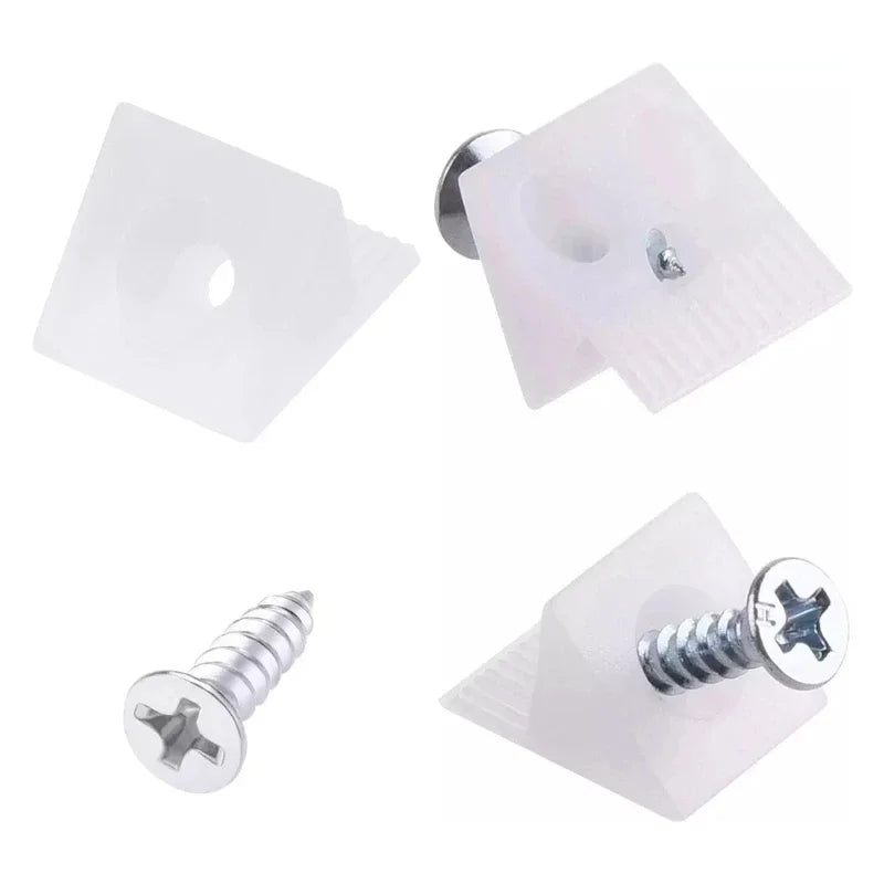 Kit 20/40/60/80 pz Cunei Fermacassetti con Viti - Supporti Plastica Riparazione