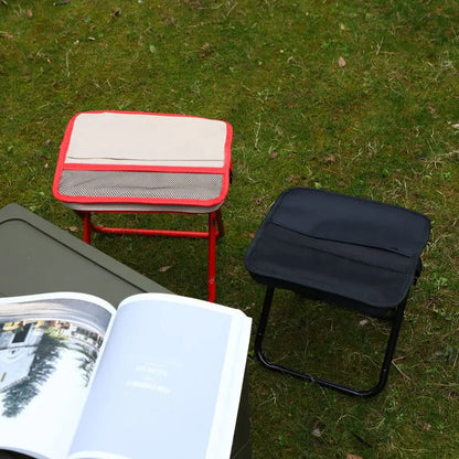 Sgabello pieghevole treppiede da campeggio portatile con borsa tracolla