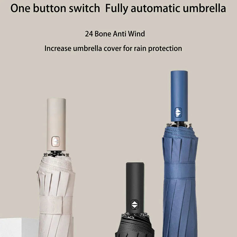 Ombrello 24 stecche antivento rinforzato anti-UV Uomo/Donna resistente