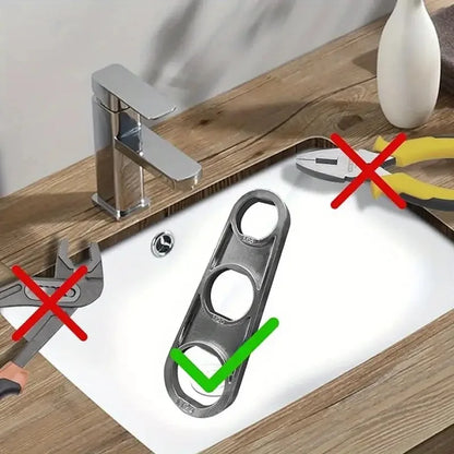 Chiave Universale Aeratore Rubinetto 6-in-1 Estrattore Zincato