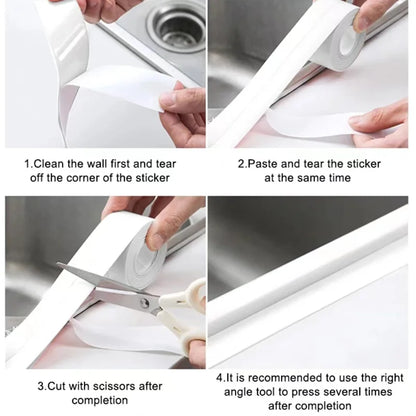 Nastro sigillante autoadesivo PVC impermeabile - cucina bagno doccia lavello