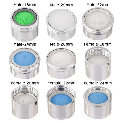 Aeratore Rubinetto 18-28mm M22/M24 Risparmio Acqua Filtri Ricambio Bagno Cucina