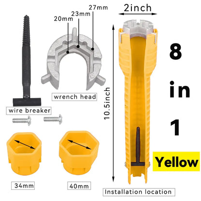 Chiave a brugola 8 in 1 multifunzione per rubinetti, lavabo e idraulica