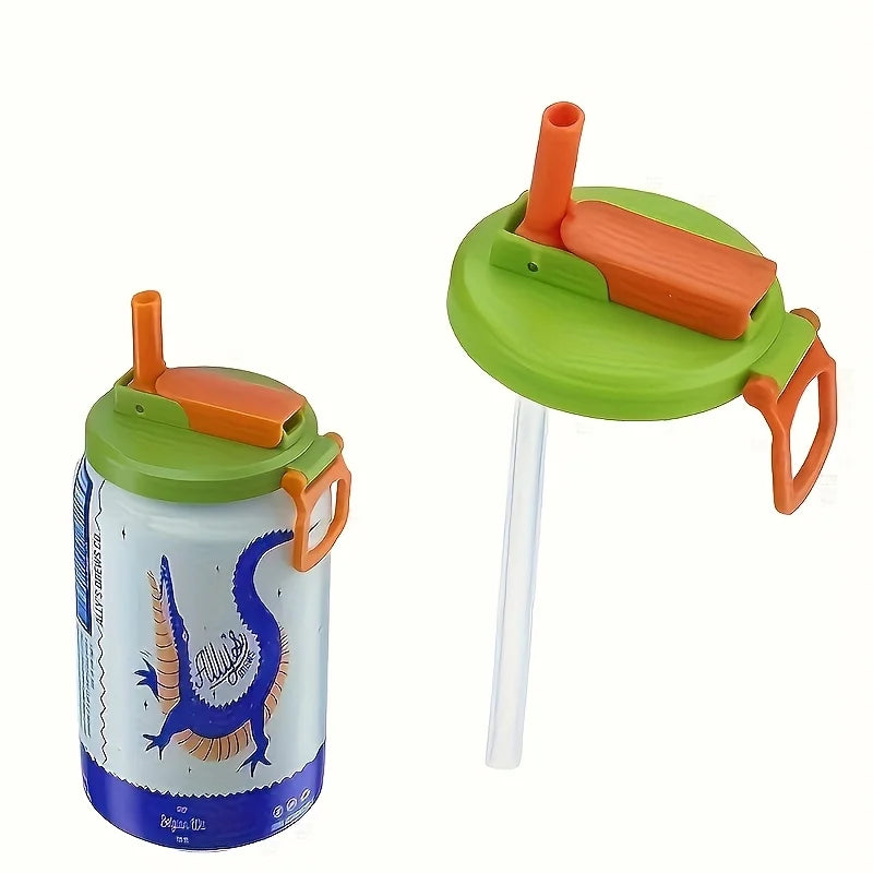Tappo per lattina universale riutilizzabile con cannuccia anti-perdita