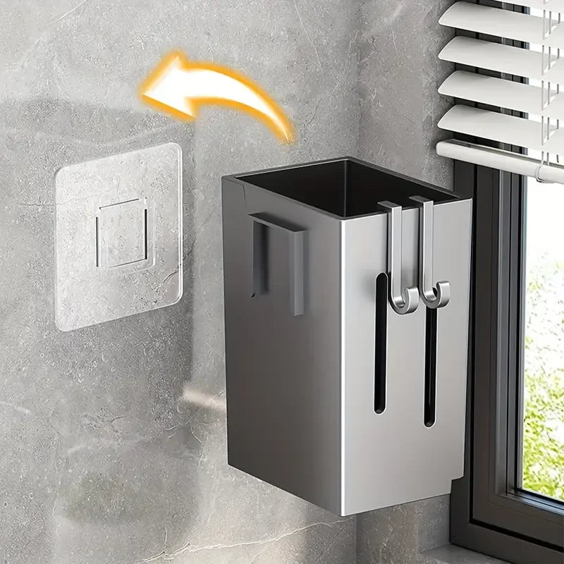Porta Posate/Bacchette da Parete 1-2 Pz Senza Fori Scolaposate con Gancio