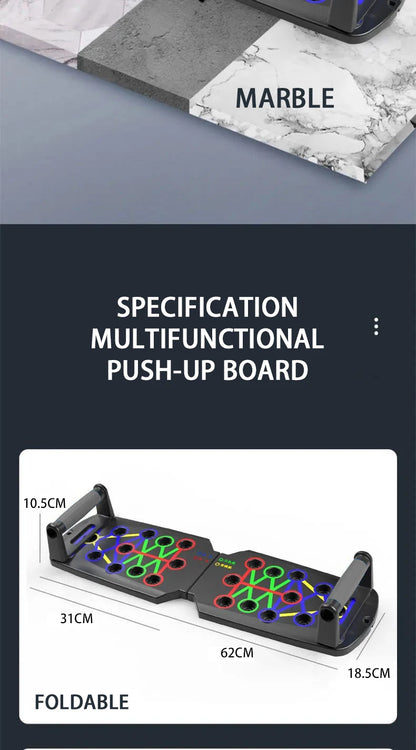 Push Up Board Portatile 8 Posizioni con Maniglie - Piegamenti Petto Braccia