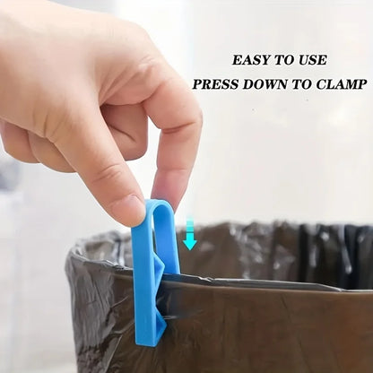 10 Pezzi Clip Ferma Sacco per Pattumiera/Bidone Antiscivolo Molletta Laterale