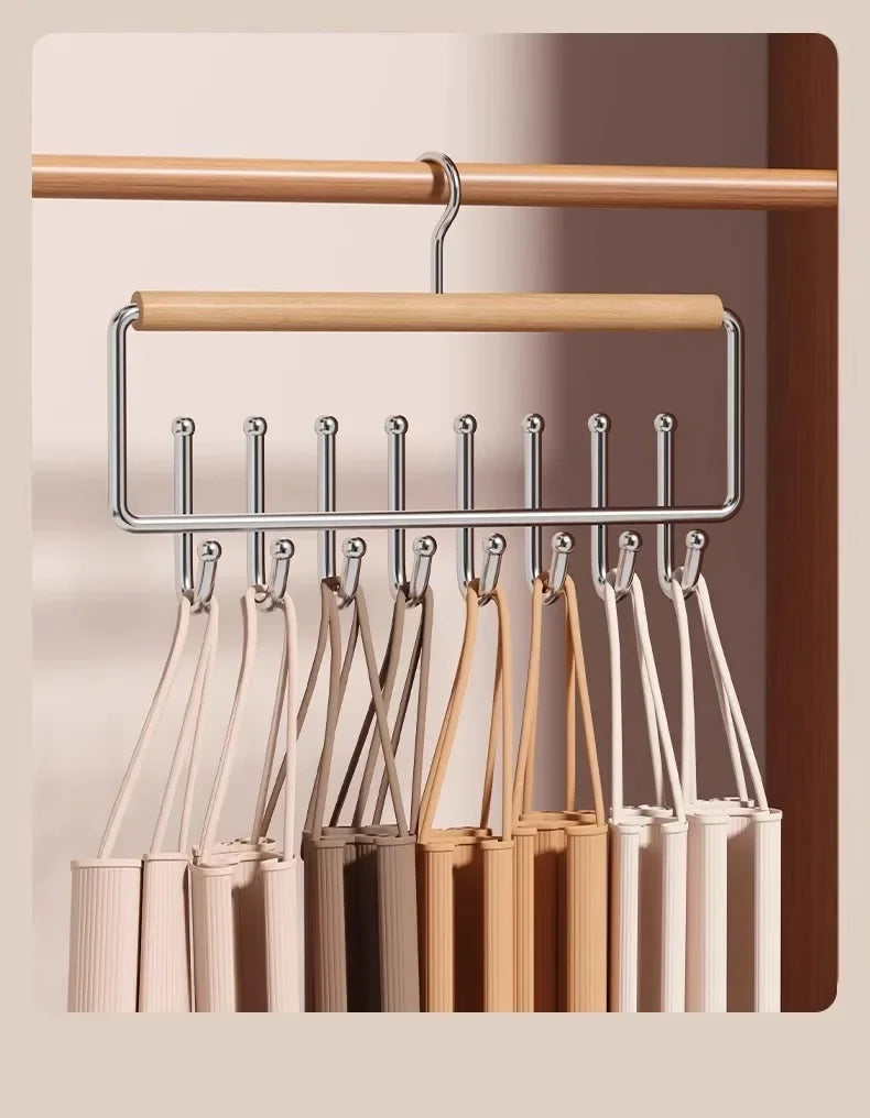 Appendino legno salvaspazio multifunzione per reggiseni e biancheria armadio