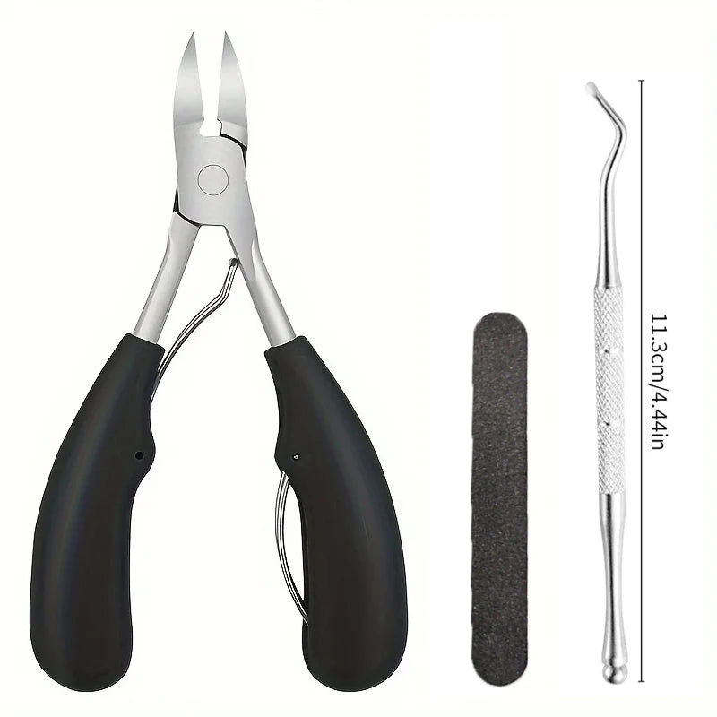Tagliaunghie professionale acciaio inox concavo per unghie spesse e incarnite
