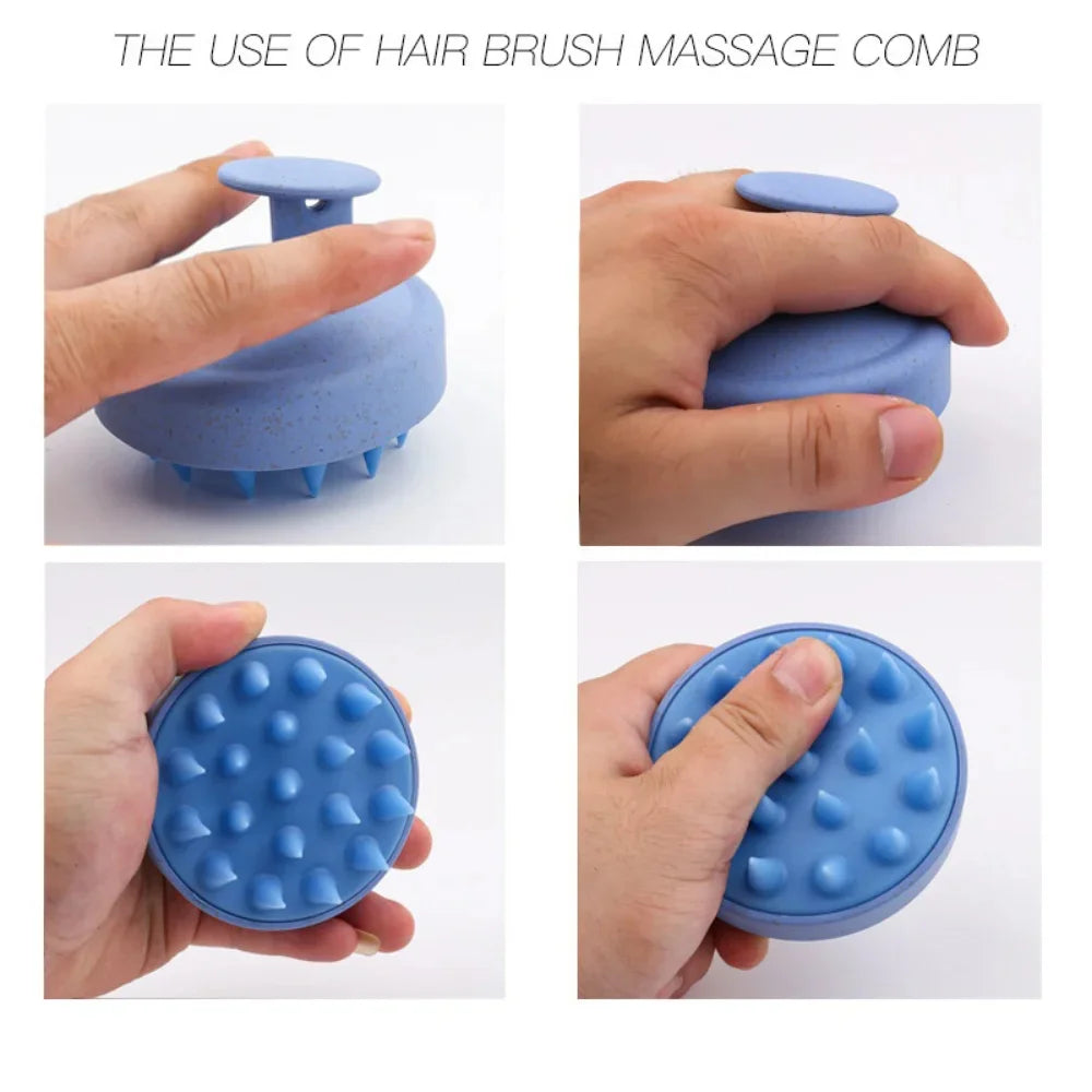 Spazzola Massaggiante Silicone per Shampoo e Doccia Cuoio Capelluto 1pz