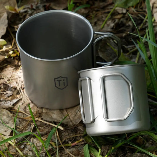 Mug/Tazza in Titanio Antibatterica Antimuffa con Coperchio - Campeggio