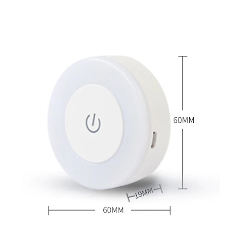 Lampada Notte LED Ricaricabile USB Touch Tattile Magnetica Camera Corridoio