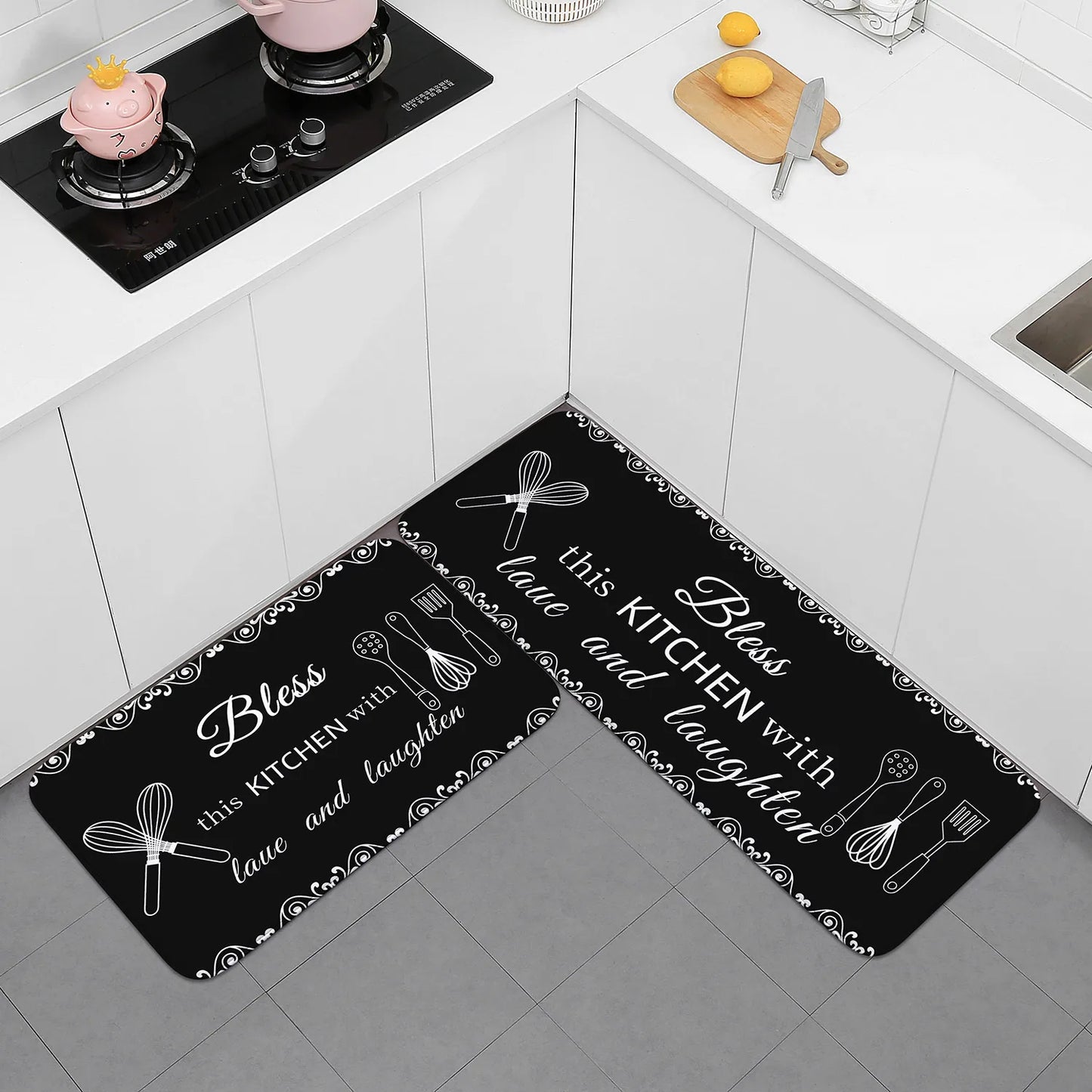 Tappetino Antiscivolo Assorbente per Bagno e Cucina Lavabile 1 Pz