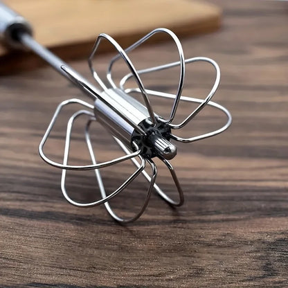 Sbattitore Uova Manuale Frusta a Mano Acciaio Inox Semiautomatico Cucina