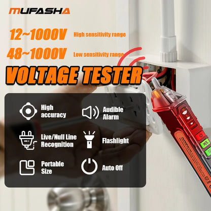 MUFASHA Penna tester tensione senza contatto AC 12-1000V Rilevatore