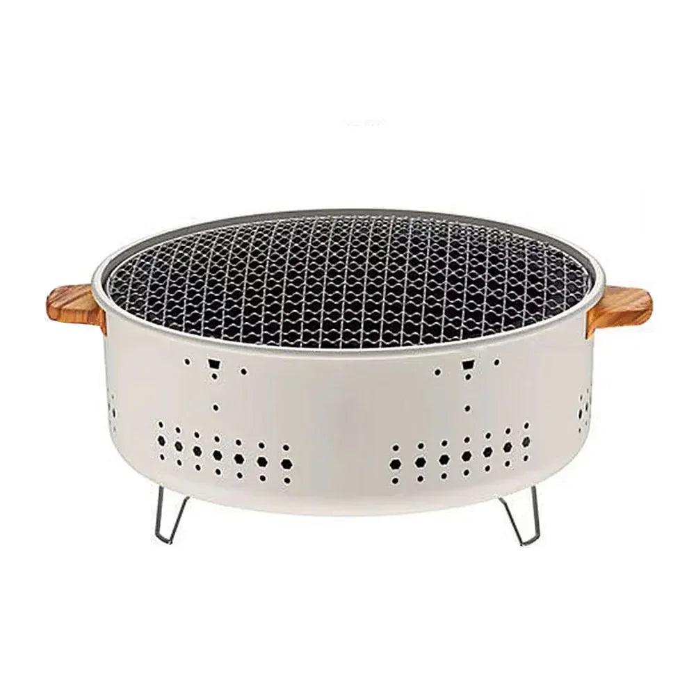 Barbecue portatile a carbone acciaio inox griglia antiaderente per campeggio