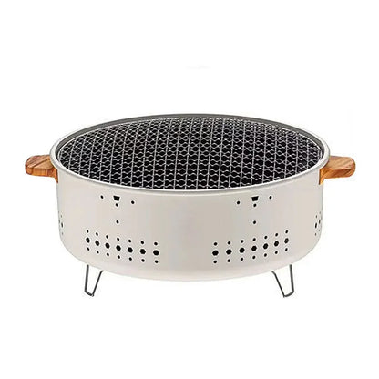 Barbecue portatile a carbone acciaio inox griglia antiaderente per campeggio