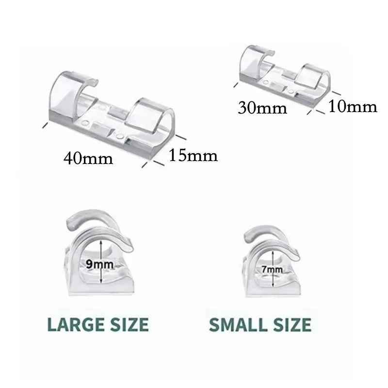 UNTIOR Clip Cavi Autoadesive 20/40 Pz Fissacavi Organizer Gestione Cavi