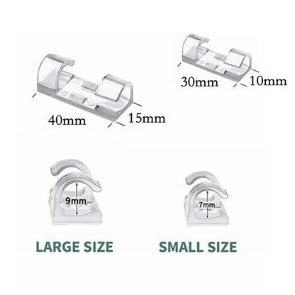 UNTIOR Clip Cavi Autoadesive 20/40 Pz Fissacavi Organizer Gestione Cavi