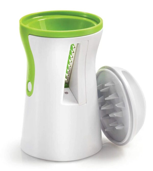 Spiralizzatore con tappo di protezione per le dita Spiralizzatore con tappo di protezione per le dita