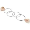 Set 4 Anelli Cinesi Magia Acciaio Ø10 cm Trucco Illusione